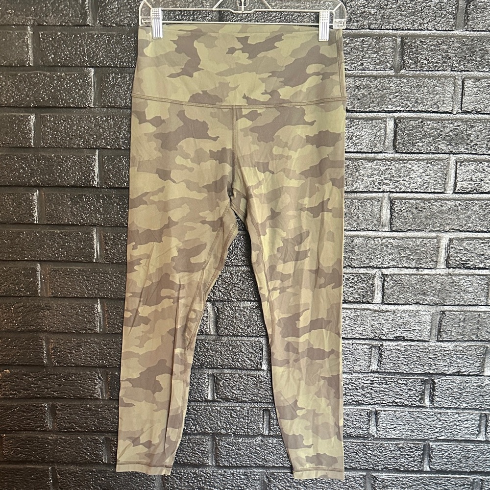 Lululemon Align Pant II 25" Heritage 365 Camo Green Twill Multi Size 10